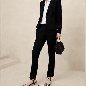 Banana Republic Women’s Black Suit Ryan cut pants and classic fit blazer